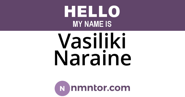 Vasiliki Naraine