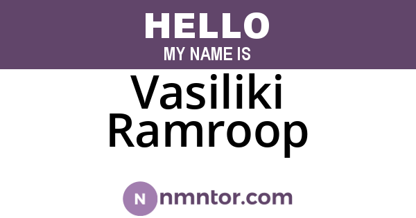 Vasiliki Ramroop