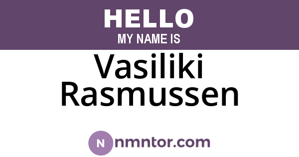 Vasiliki Rasmussen