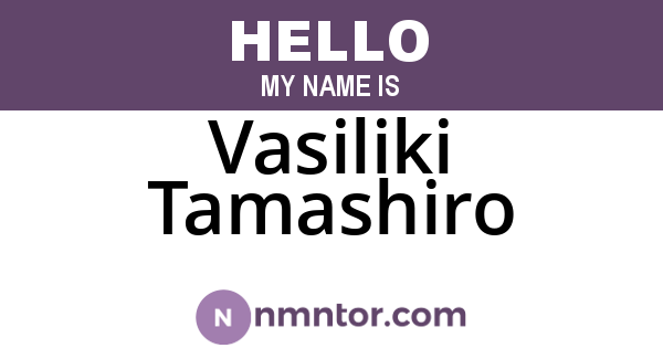 Vasiliki Tamashiro