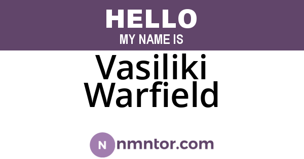 Vasiliki Warfield