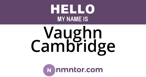 Vaughn Cambridge