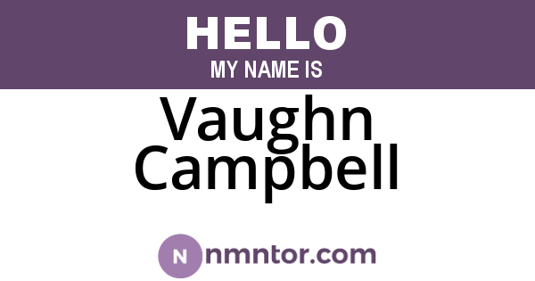 Vaughn Campbell