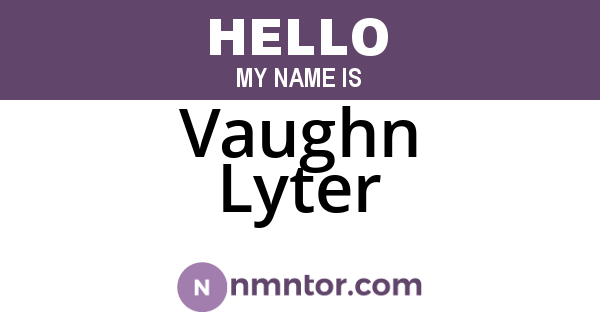 Vaughn Lyter