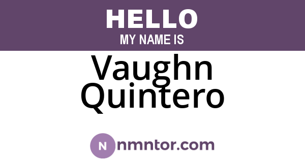Vaughn Quintero