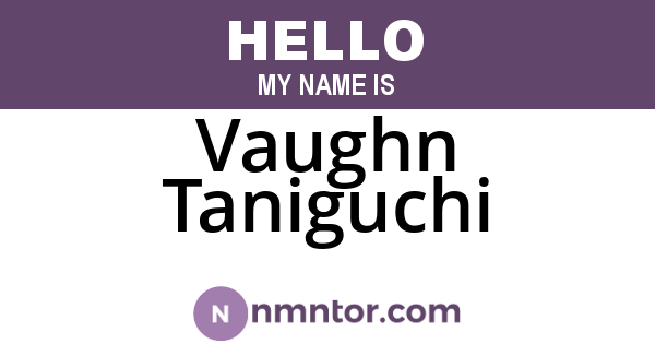 Vaughn Taniguchi