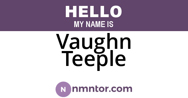 Vaughn Teeple