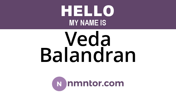 Veda Balandran
