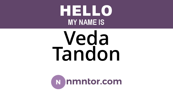 Veda Tandon