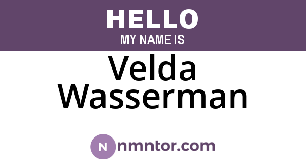 Velda Wasserman