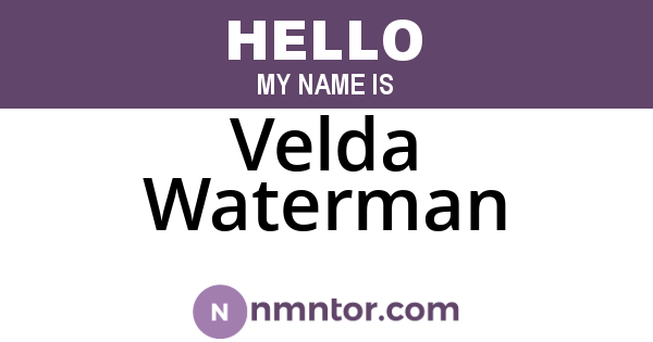 Velda Waterman