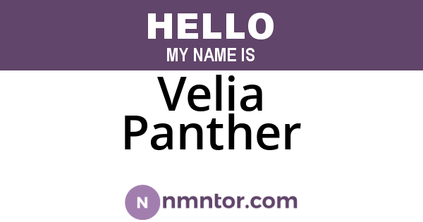 Velia Panther