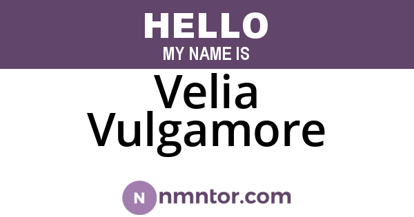 Velia Vulgamore