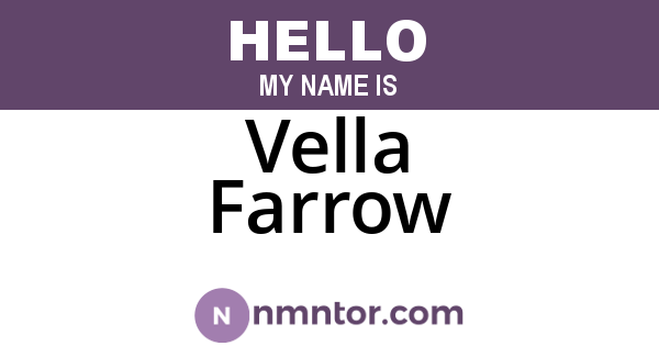 Vella Farrow