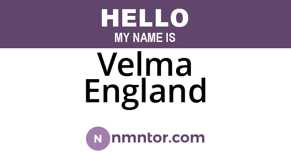 Velma England