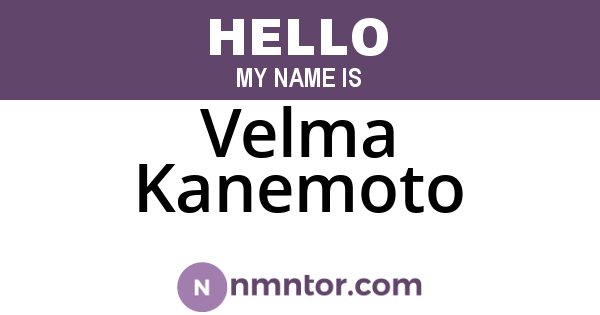 Velma Kanemoto