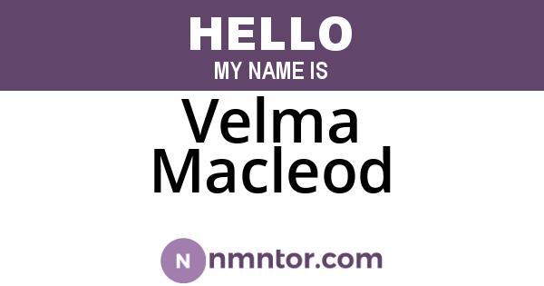 Velma Macleod