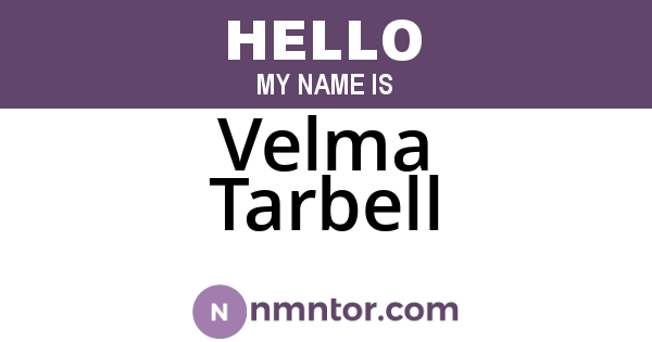 Velma Tarbell