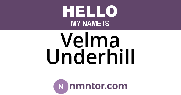 Velma Underhill