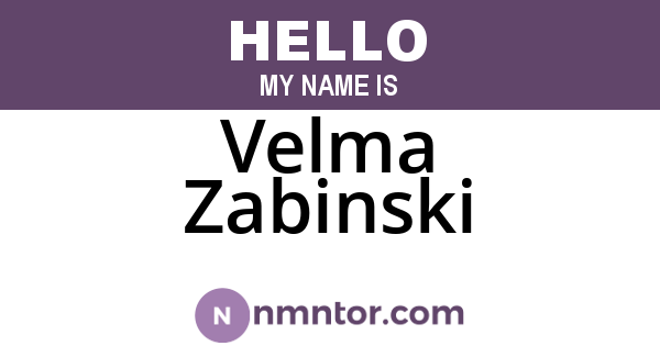 Velma Zabinski