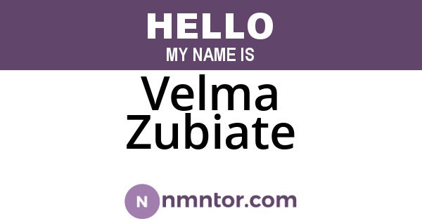 Velma Zubiate