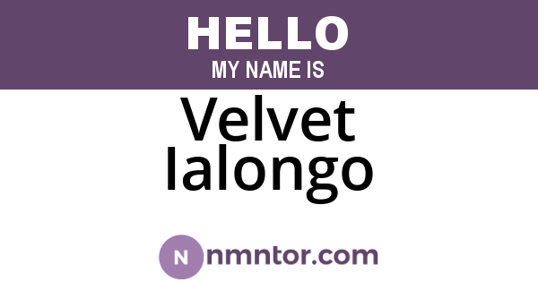 Velvet Ialongo