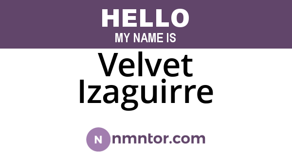 Velvet Izaguirre