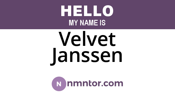 Velvet Janssen