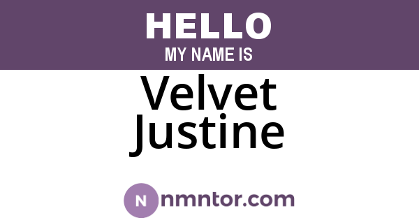 Velvet Justine
