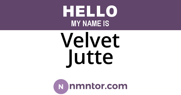 Velvet Jutte