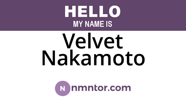 Velvet Nakamoto