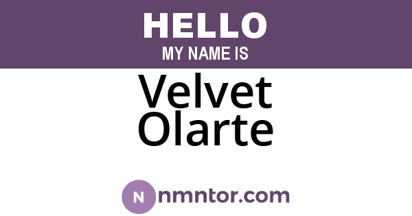 Velvet Olarte