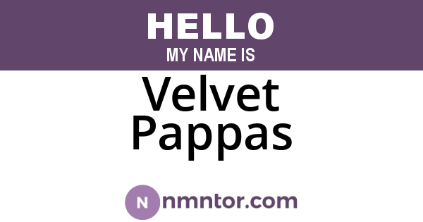 Velvet Pappas