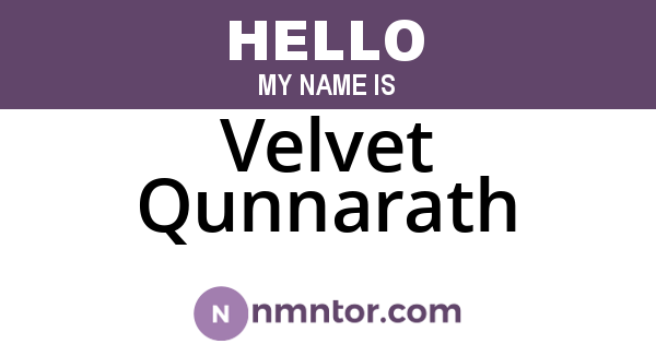 Velvet Qunnarath