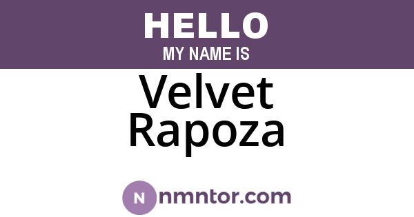 Velvet Rapoza