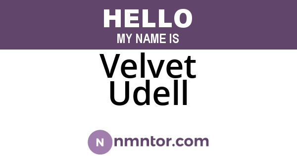 Velvet Udell