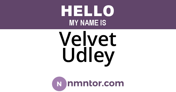 Velvet Udley