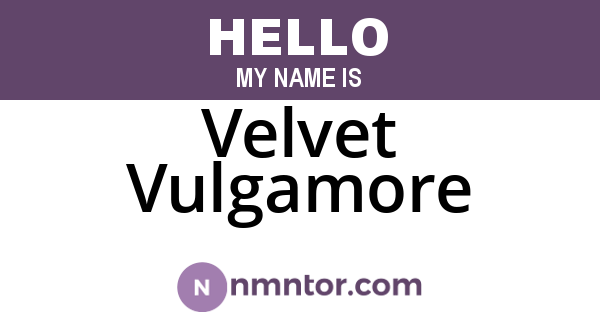 Velvet Vulgamore