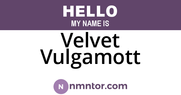 Velvet Vulgamott