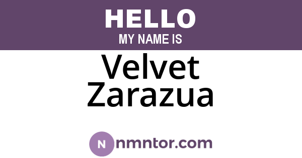 Velvet Zarazua