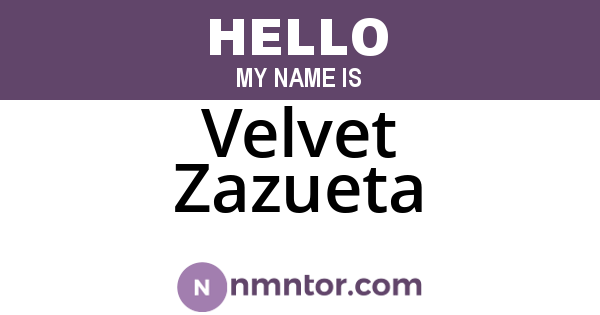 Velvet Zazueta