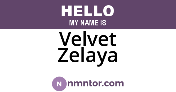 Velvet Zelaya