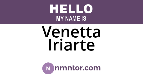 Venetta Iriarte