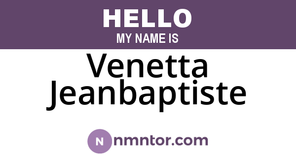Venetta Jeanbaptiste