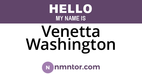 Venetta Washington