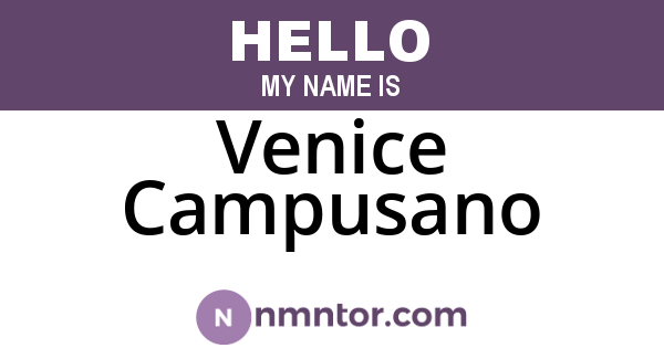 Venice Campusano