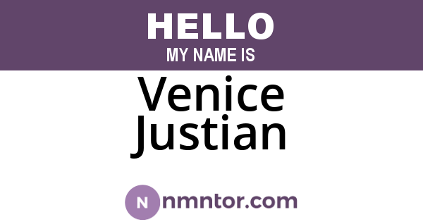 Venice Justian
