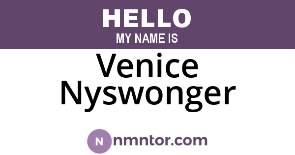 Venice Nyswonger