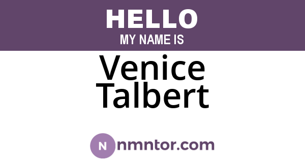 Venice Talbert