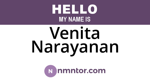 Venita Narayanan